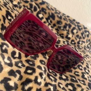 Burgundy Christian Dior Sunglasses